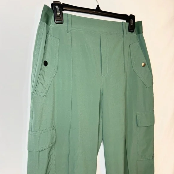 Athleta Venice High Rise Wide Leg Cargo Pants Green Size 8 - Picture 4 of 12